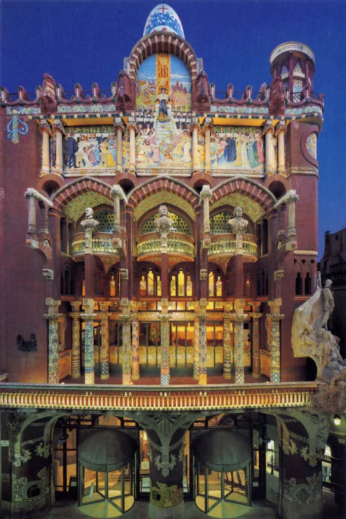 Palau de la Música Catalana, a modernist concert hall in Barcelona, Spain.