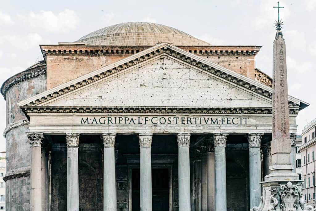 The Pantheon, an ancient Roman temple in Rome, Italy