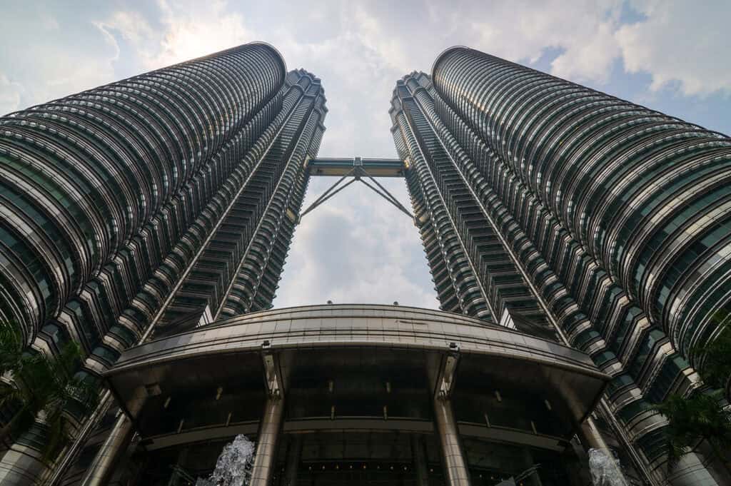 Petronas Towers, iconic skyscrapers in Kuala Lumpur, Malaysia