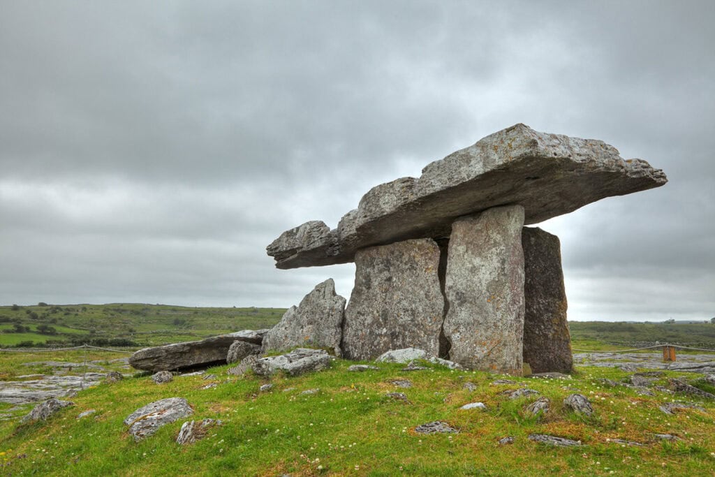 Poulnabrone Dolmen, a prehistoric megalithic structure in Ireland