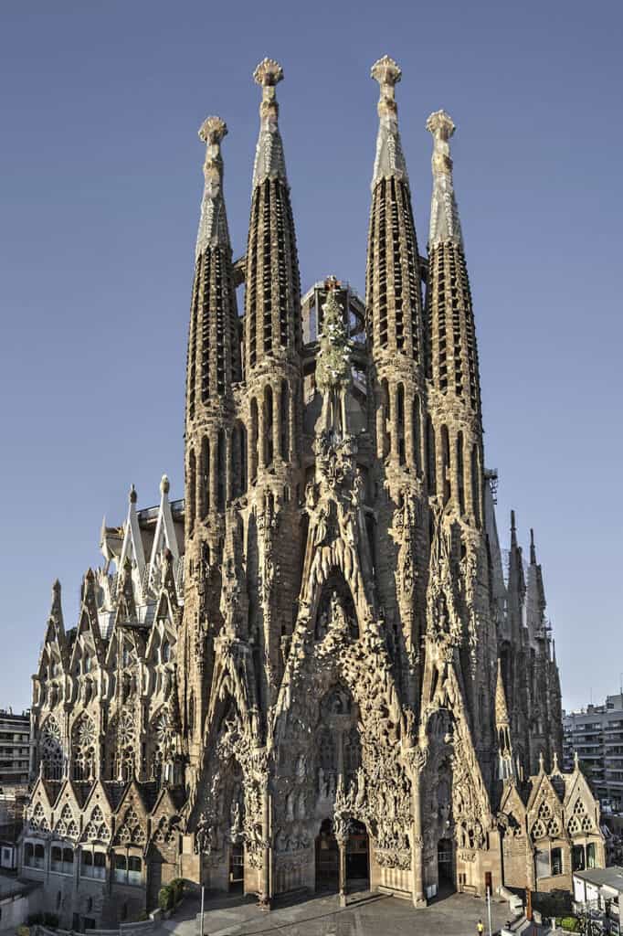 Sagrada Família, an iconic basilica in Barcelona, Spain, designed by Antoni Gaudí