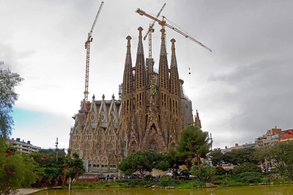 Sagrada Família, an iconic basilica in Barcelona, Spain.