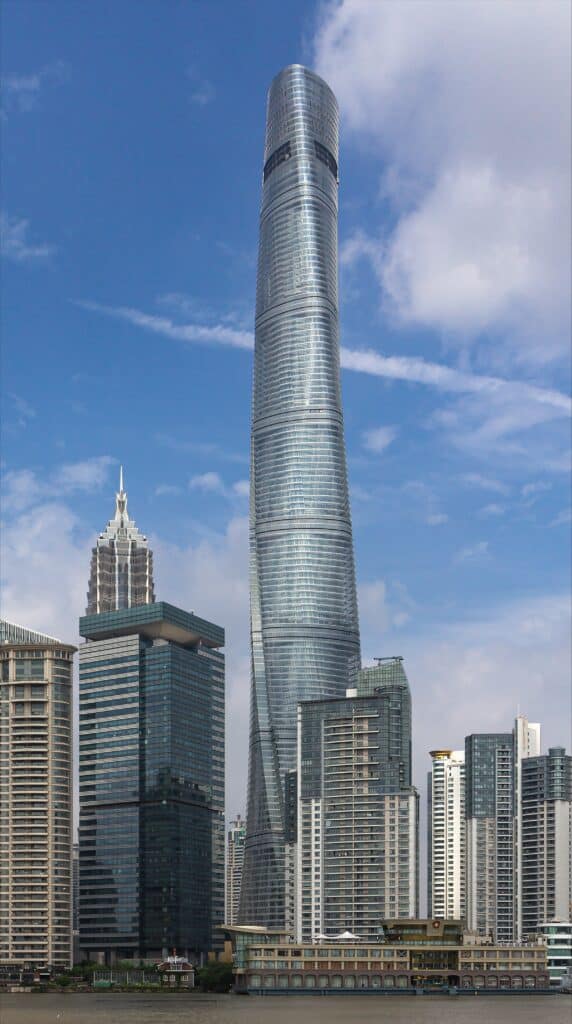 Shanghai Tower, a futuristic skyscraper in Shanghai, China