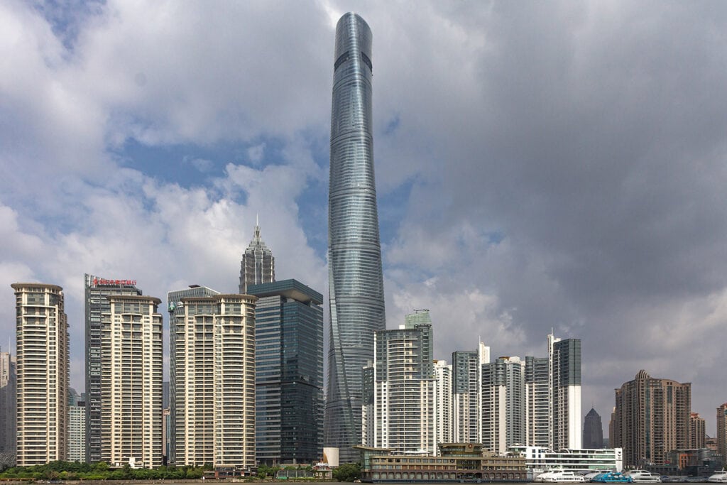 Shanghai Tower, a modern skyscraper in Shanghai