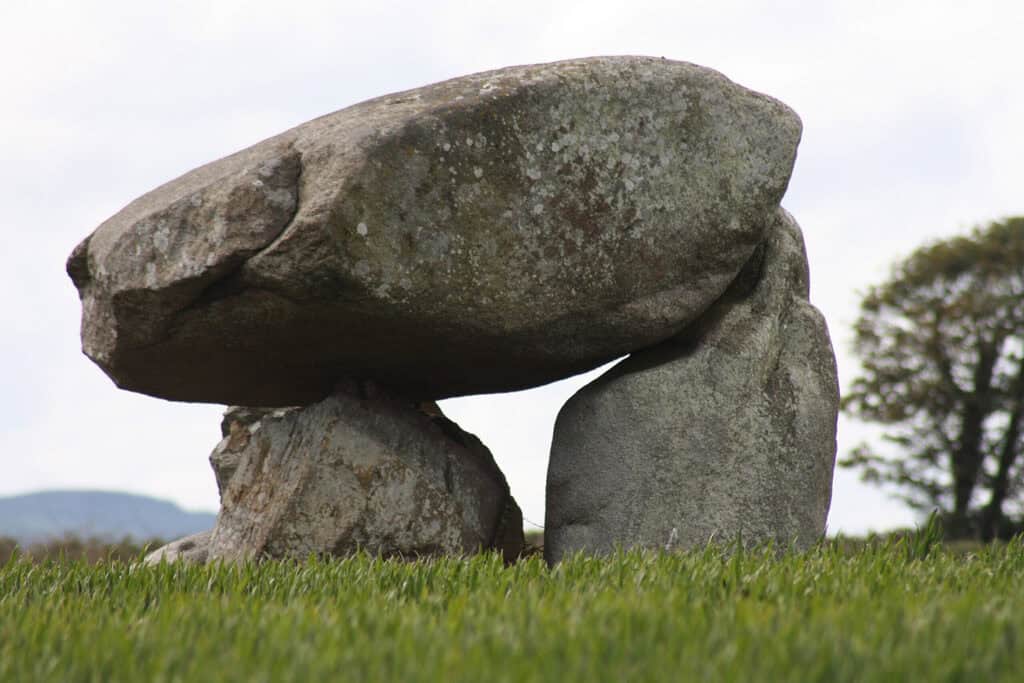 Slidderyford Dolmen, a prehistoric megalithic structure in Ireland