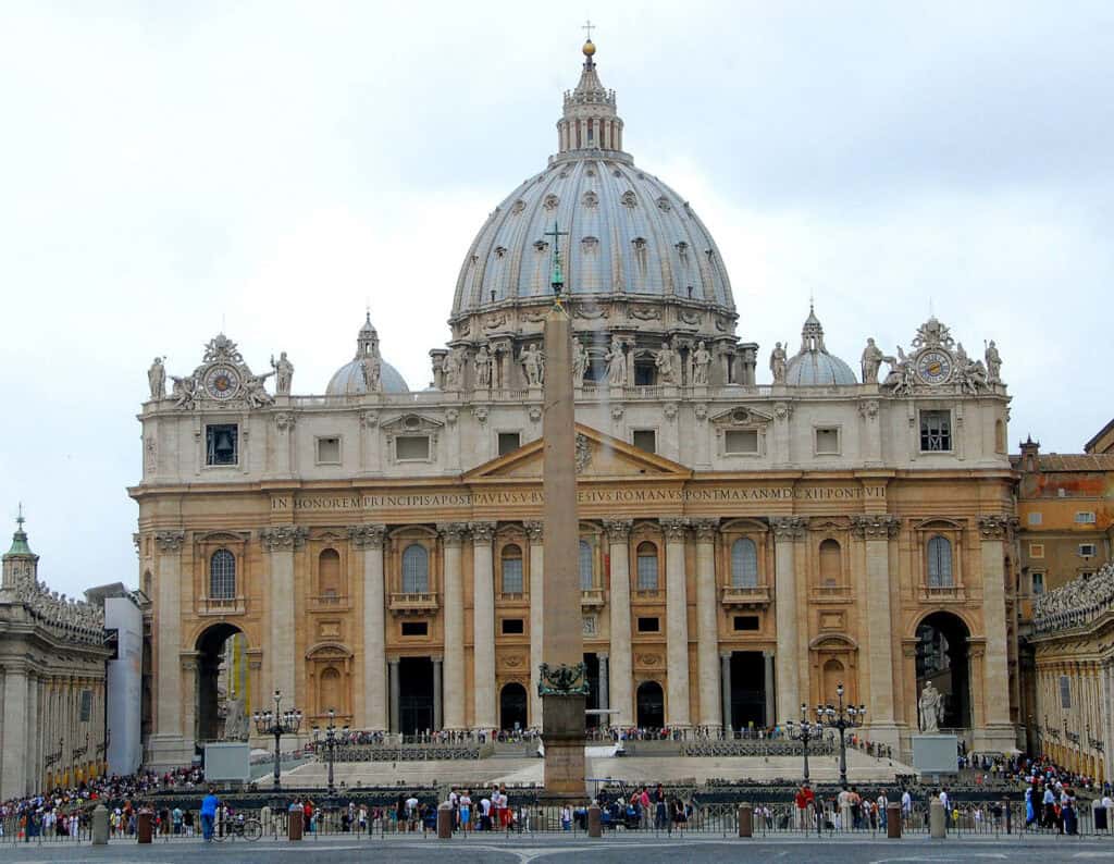 St. Peter's Basilica, a renowned church in Vatican City