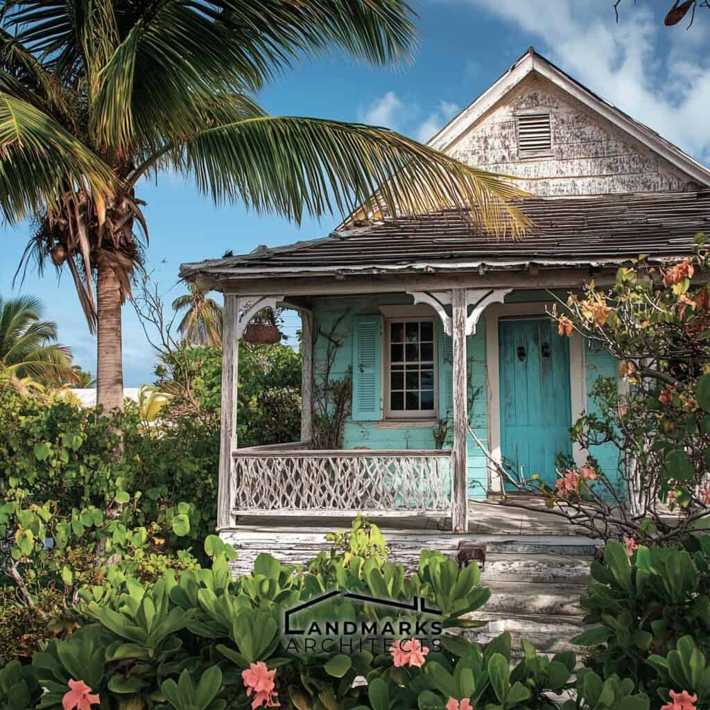 Bahamian architecture uses local, sustainable materials and designs.