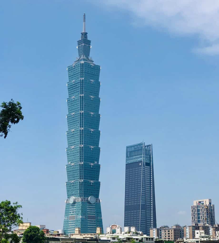 Taipei 101, a landmark skyscraper in Taipei, Taiwan