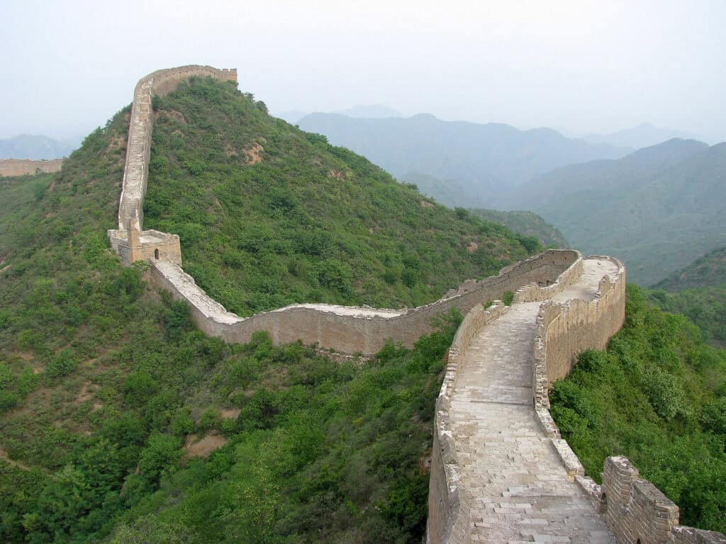 The Great Wall of China, an ancient defensive structure