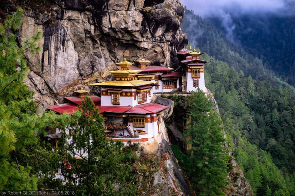 Tiger's Nest Monastery, a cliffside temple in Bhutan.