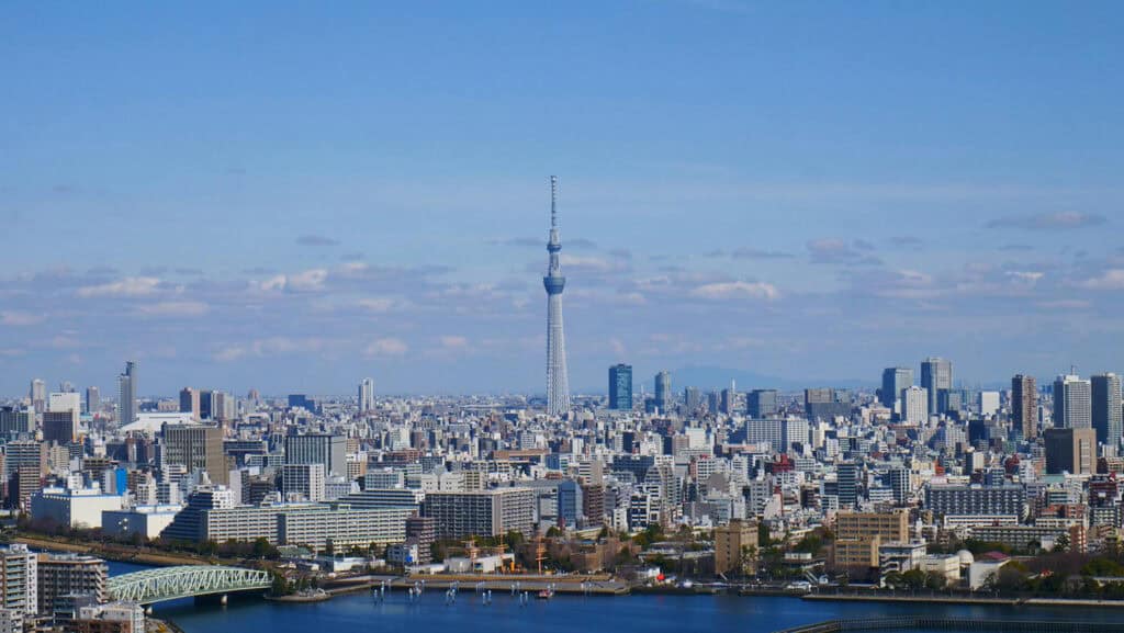 Tokyo, a modern city in Japan, showcasing its skyline