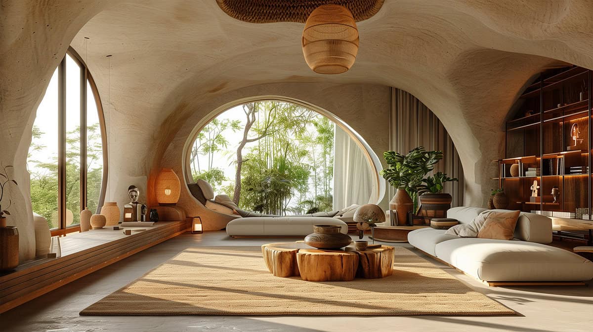 Living room in organic style