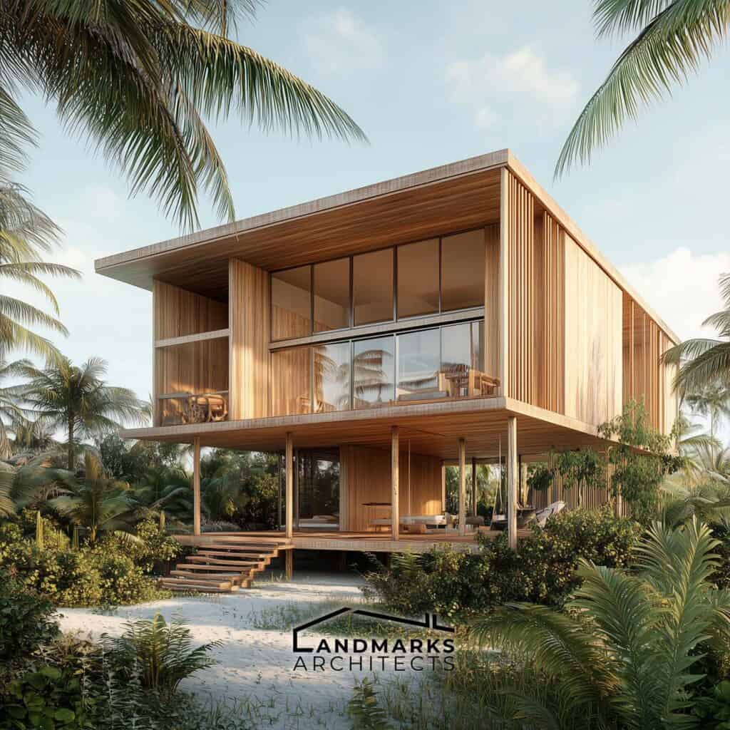 Modern Bahamian architecture blends traditional influences with innovative design