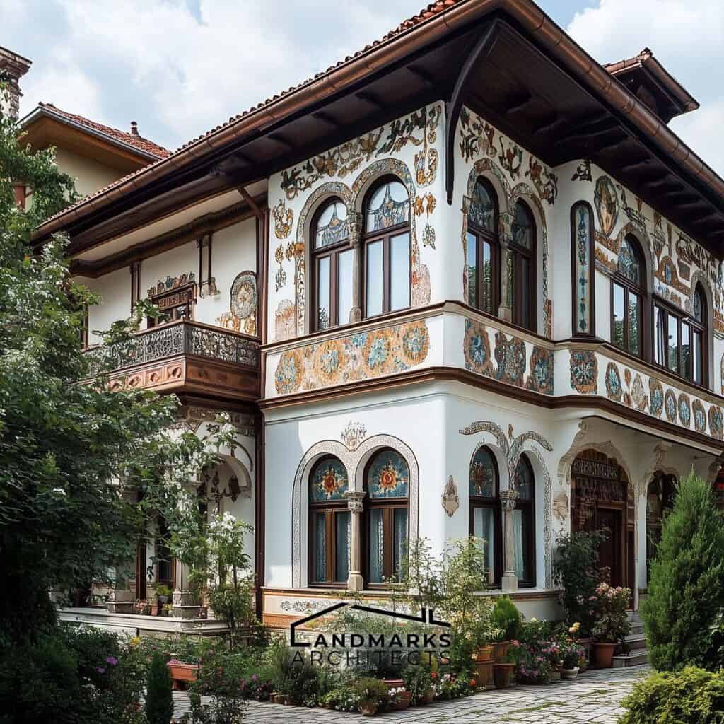 Bulgarian architecture blends modern and historical styles, respecting traditional forms