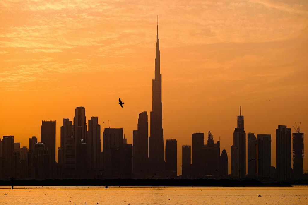 Dubai skyline featuring Burj Khalifa, an iconic landmark in Asia