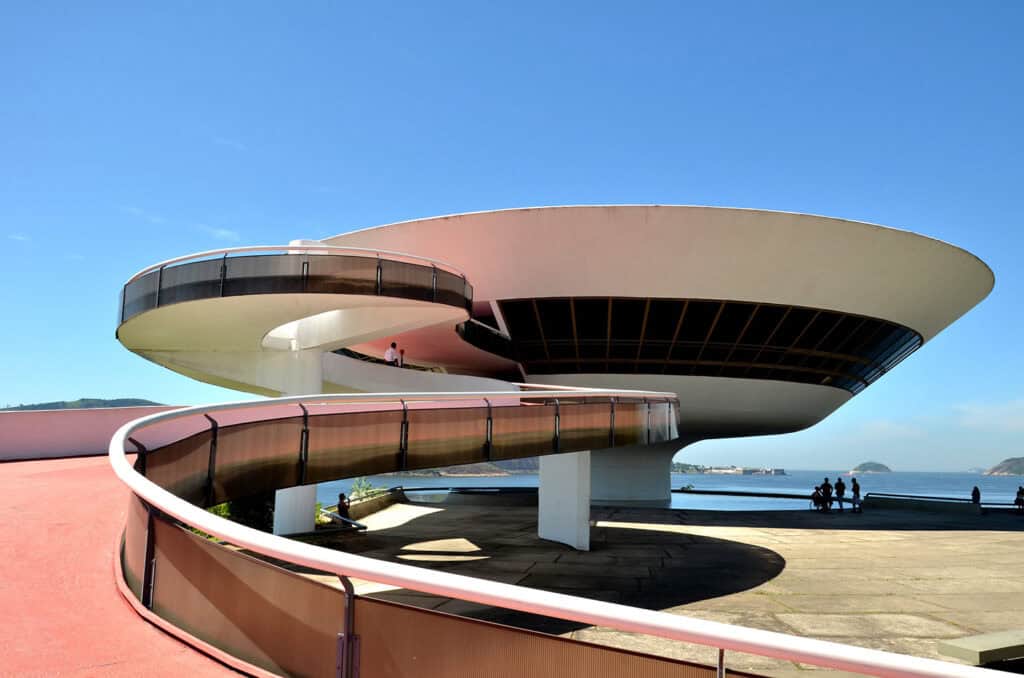 Niterói Contemporary Art Museum, futuristic building in Brazil