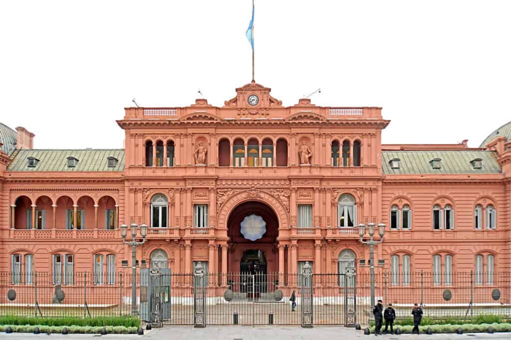 Casa Rosada, the pink presidential palace in Buenos Aires