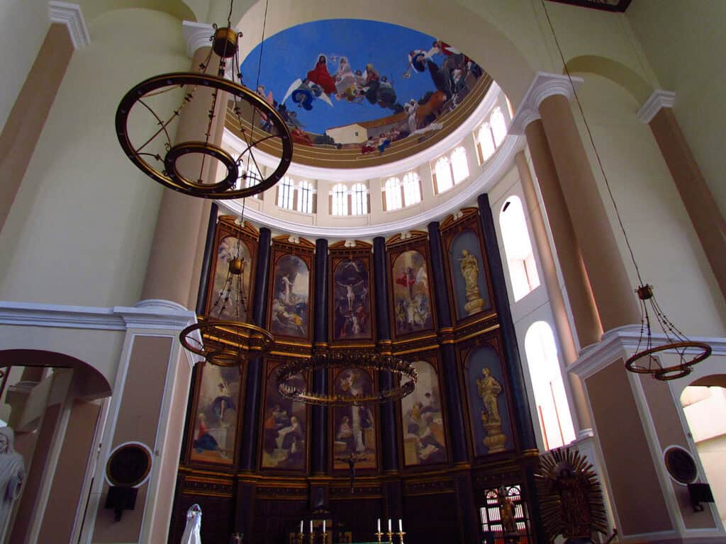 Beautiful altar of San Salvador National Cathedral in El Salvador