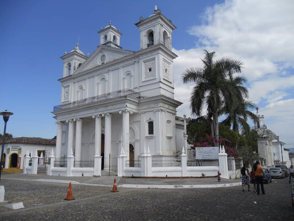 Santa Lucía Church in Suchitoto, historic church in El Salvador