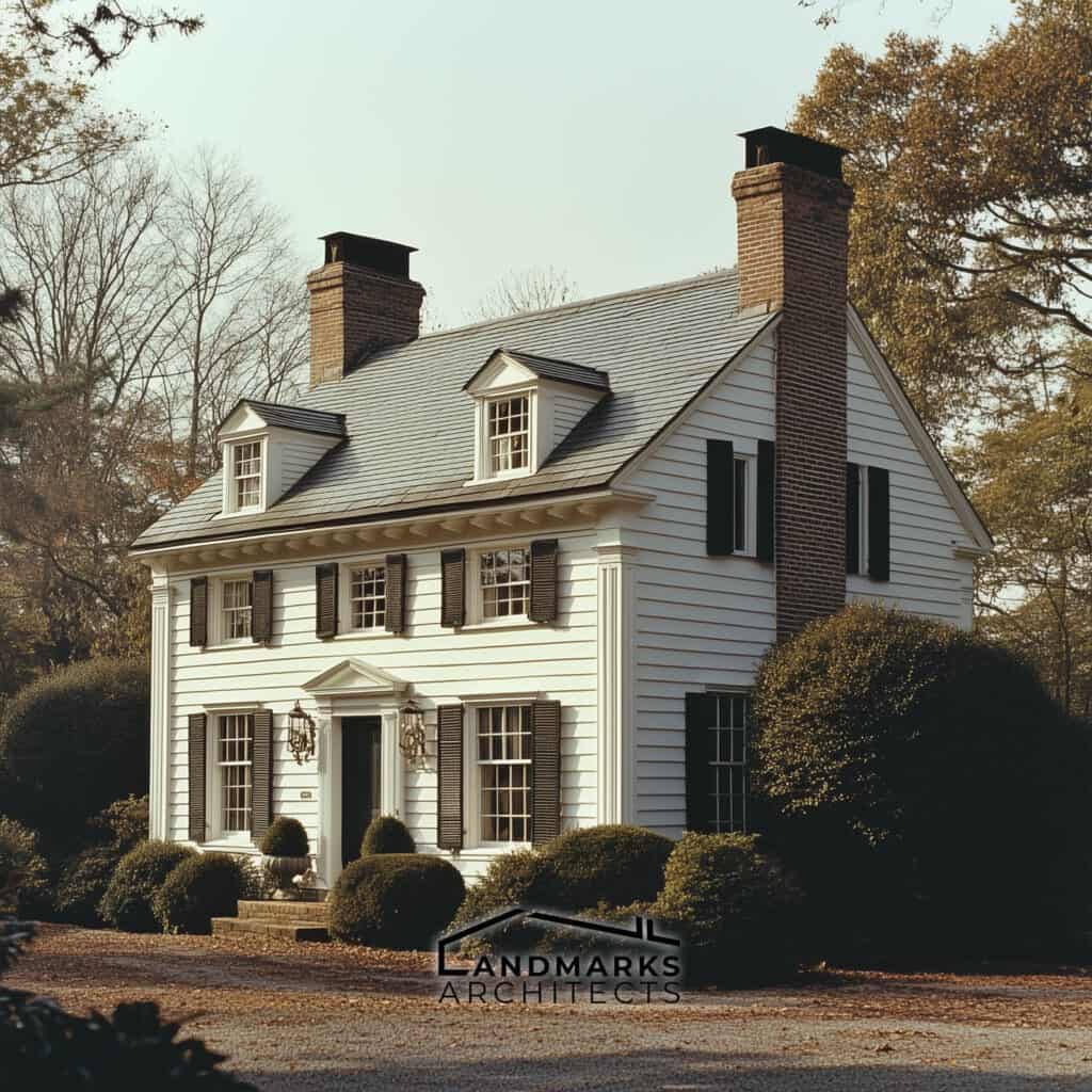 Decorative narrow windows on a Garrison home. Photo generated by AI.