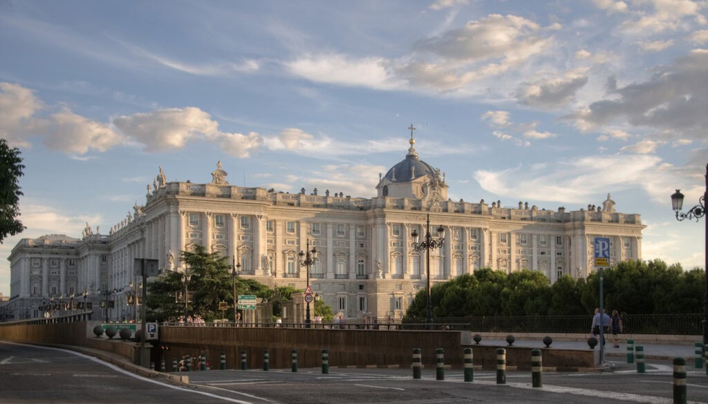 Exterior of the Royal Palace of Madrid.