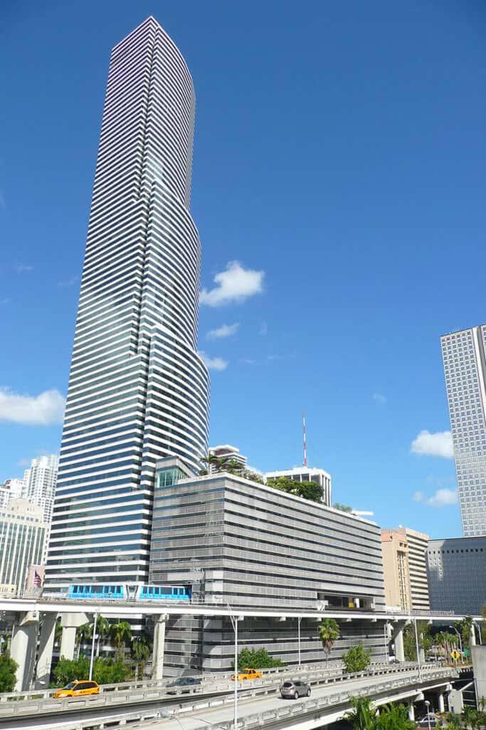 The Miami Tower, iconic skyscraper in Downtown Miami