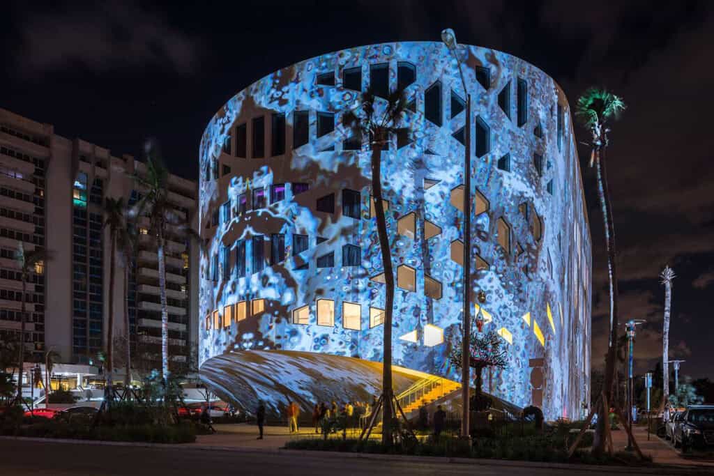 The Faena Forum in Miami, modern architectural landmark