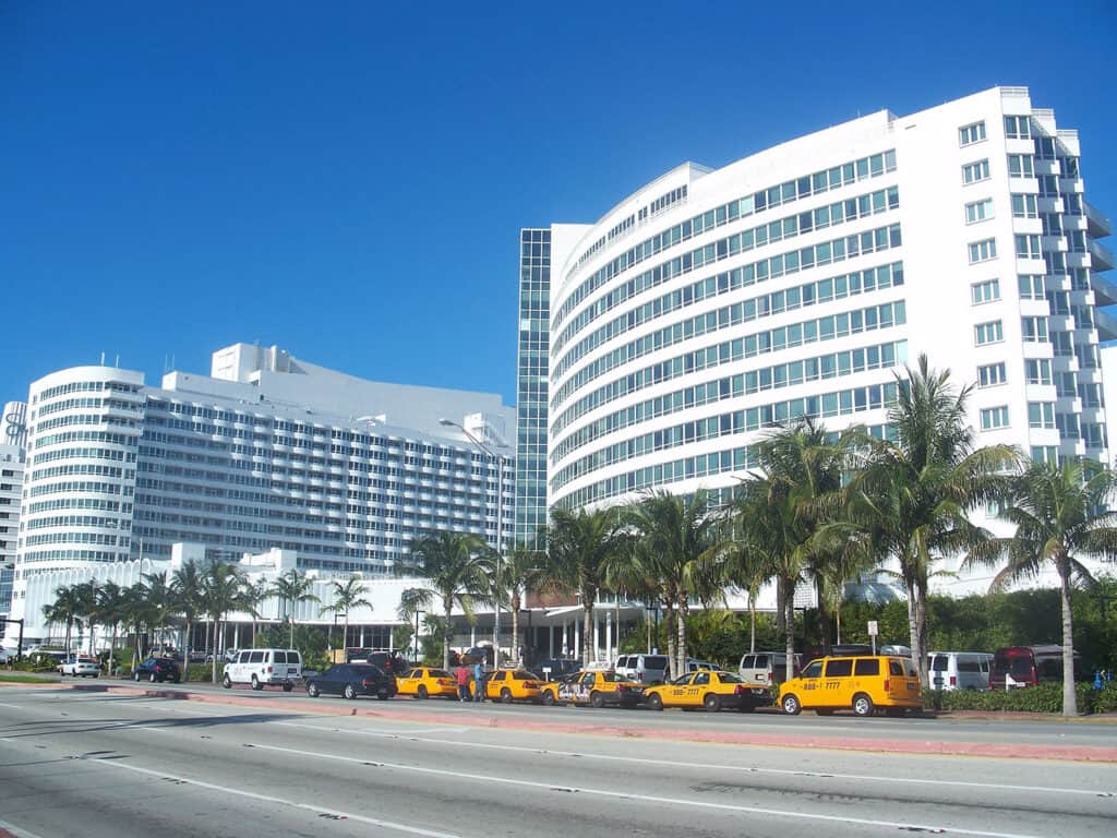 Fontainebleau Miami Beach, iconic Miami Modern (MiMo) architecture