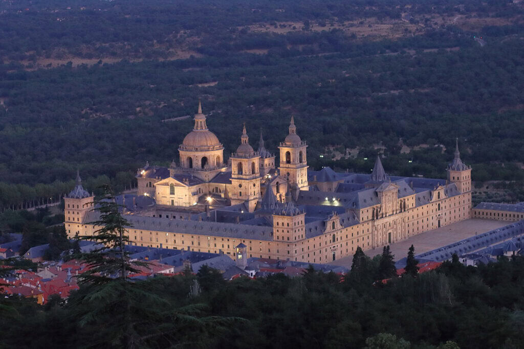 El Escorial Monastery in Spain with its grand architecture.