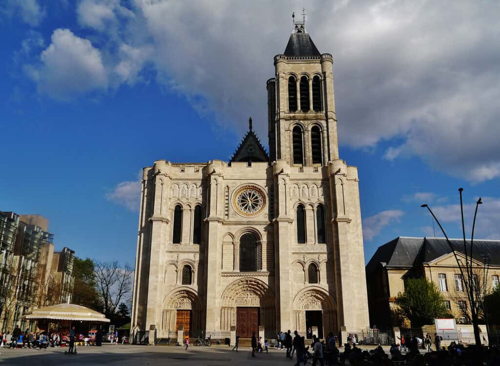 Exterior of the Basilica of Saint-Denis, France.