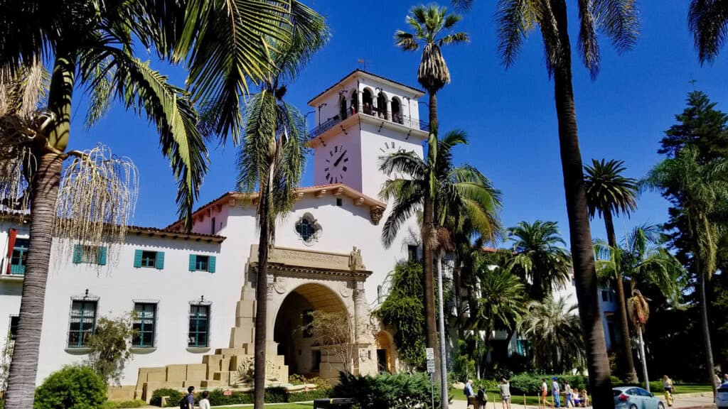 Santa Barbara County Courthouse, iconic Spanish Colonial Revival building