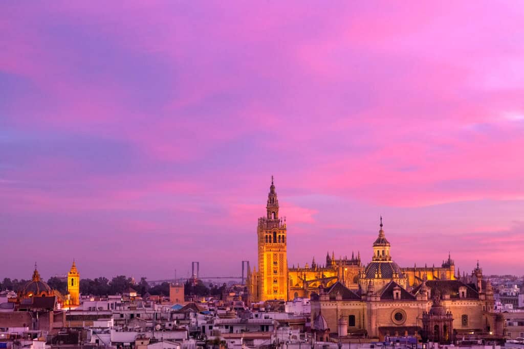 Seville Cathedral seen from the city.