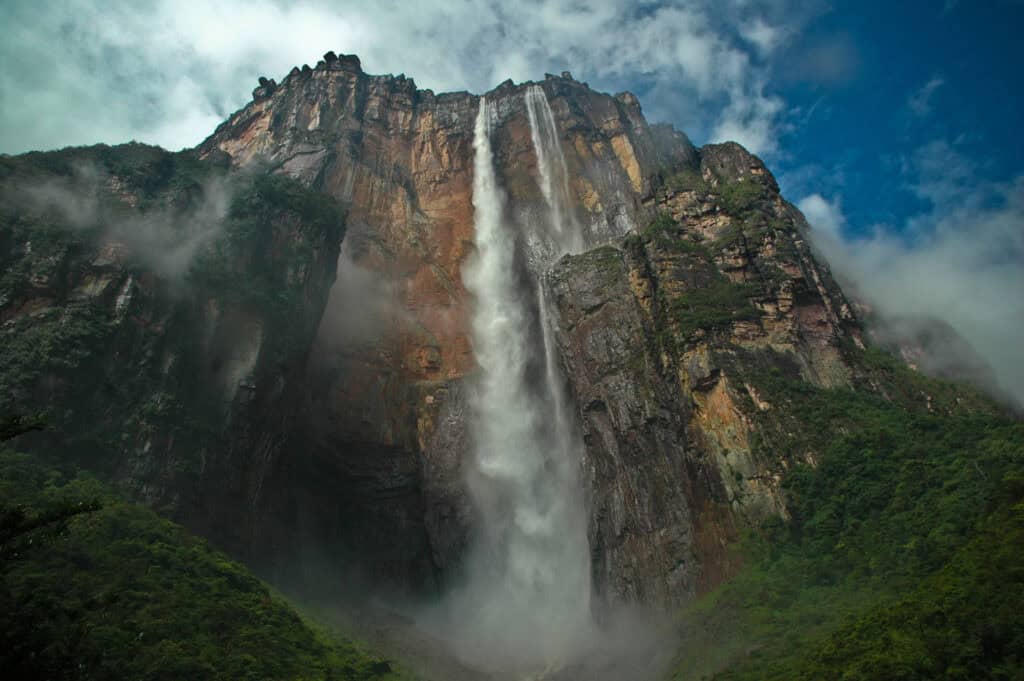 Angel Falls, the world's tallest waterfall in Venezuela"