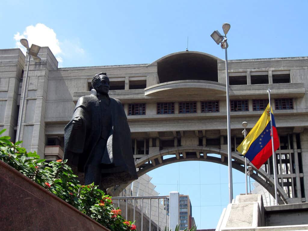 Statue of Simón Bolívar in Caracas, historical monument