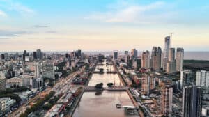 Puerto Madero skyline and harbor in Buenos Aires