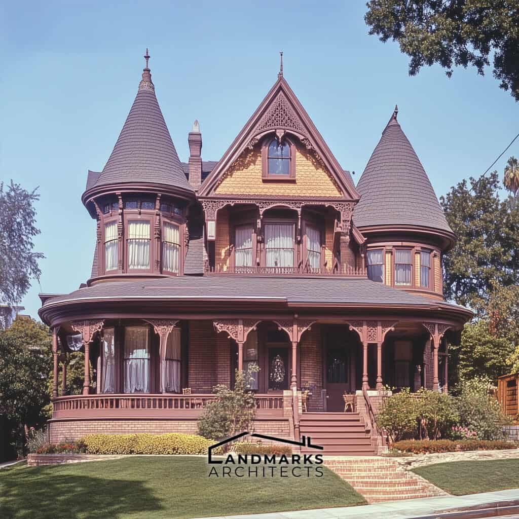 Victorian-style home with decorative details. Photo generated by AI.