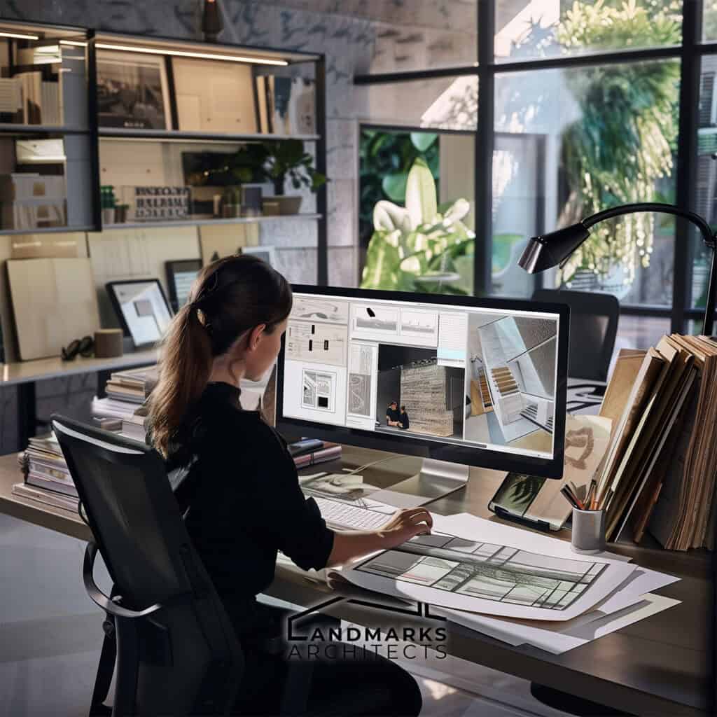 Interior Design Assistants Need Skills in Design Software and Construction. Photo generated by AI