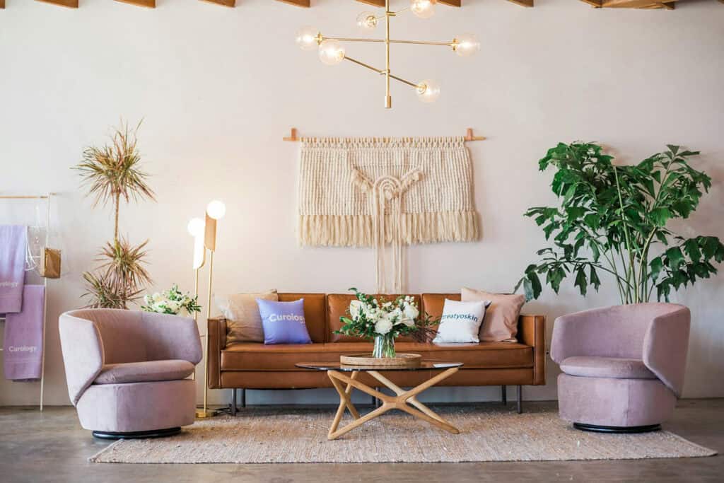 Bohemian style living room.