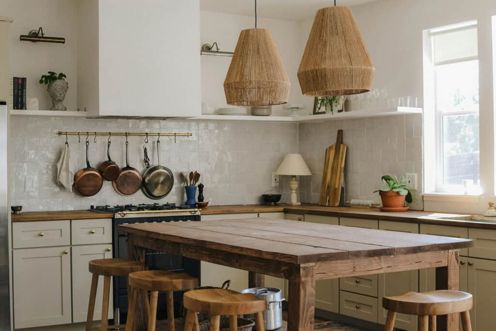 Bohemian style kitchen.