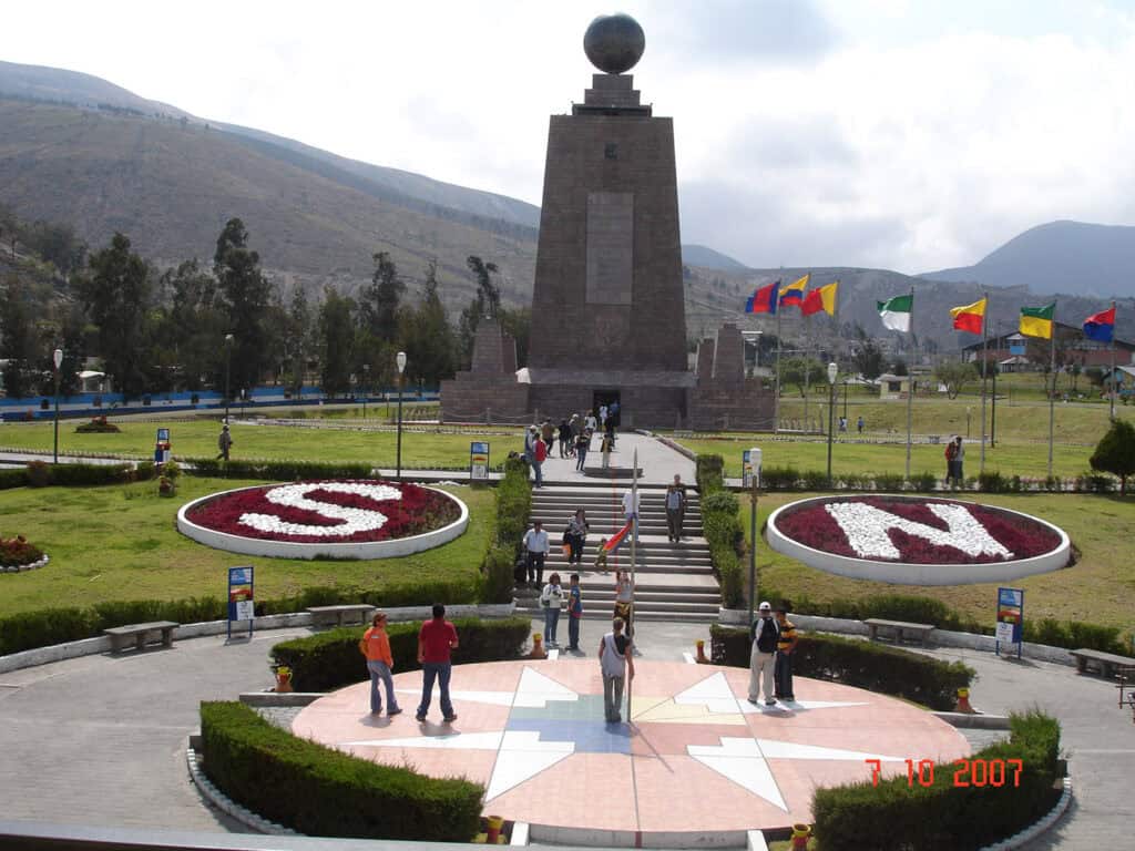 Equatorial monument at Mitad del Mundo, Ecuador