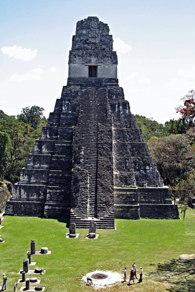 Tikal Temple, ancient Mayan pyramid in Guatemala