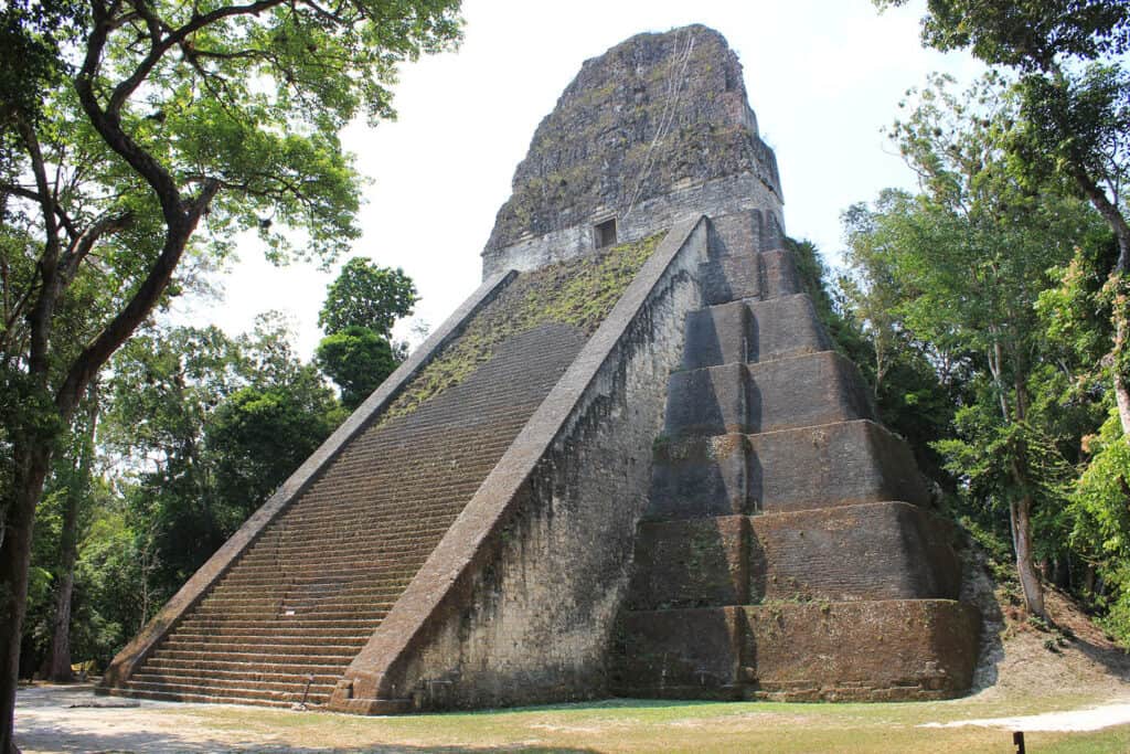 Tikal Temple, ancient Mayan pyramid in Guatemala