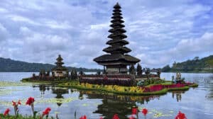 Ulun Danu Beratan Temple, iconic Indonesian landmark.