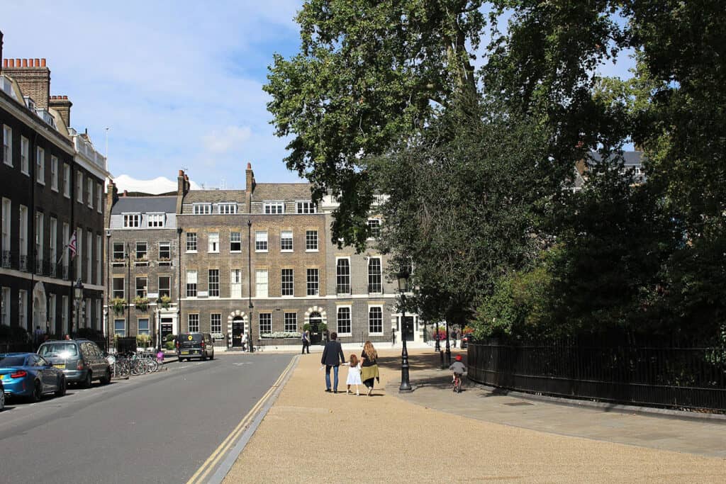 Historic architecture at Bedford Square, London