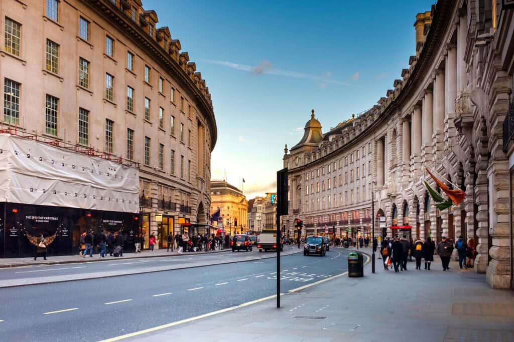 Regency style buildings in London