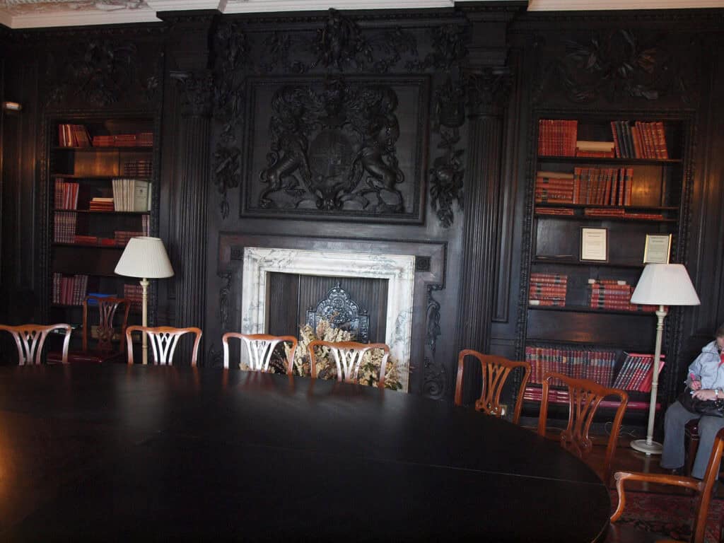 Gothic interior with ornate architectural features