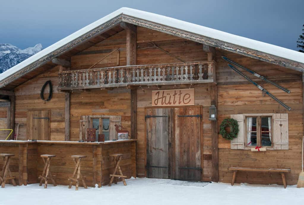 Traditional mountain lodge design.