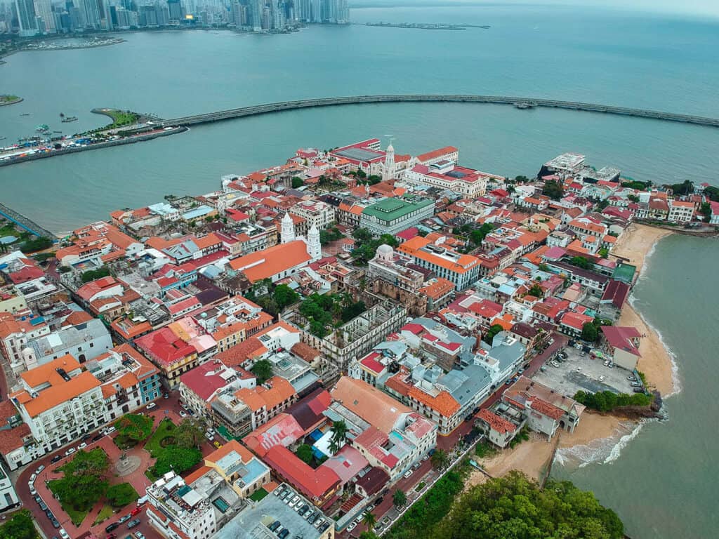 Aerial view of Casco Viejo, Panama City