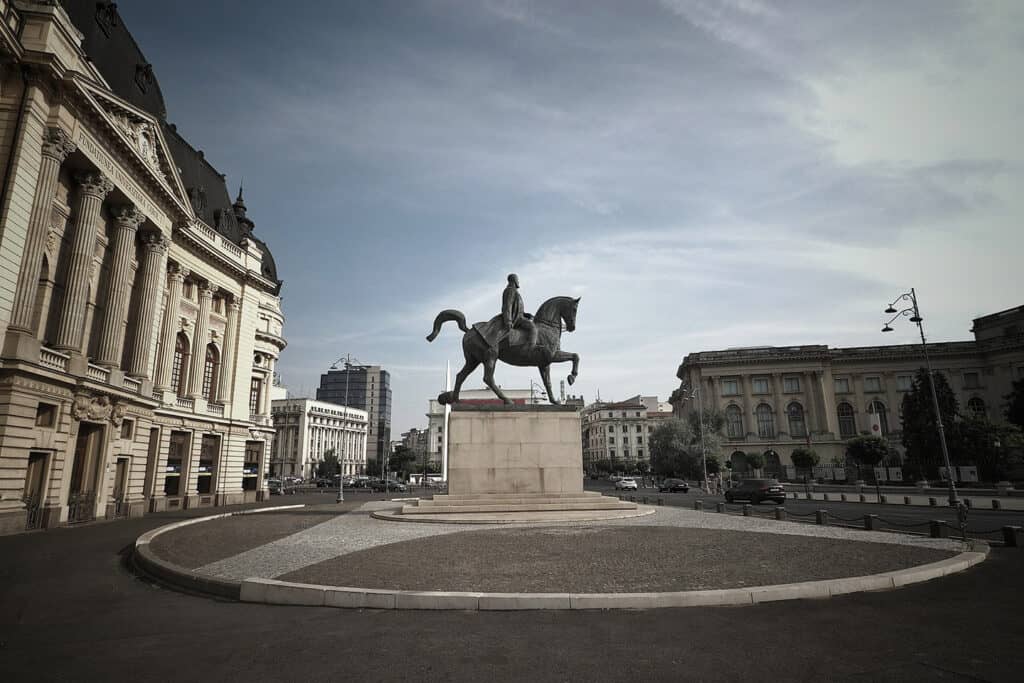 Royal Palace Square in Bucharest.