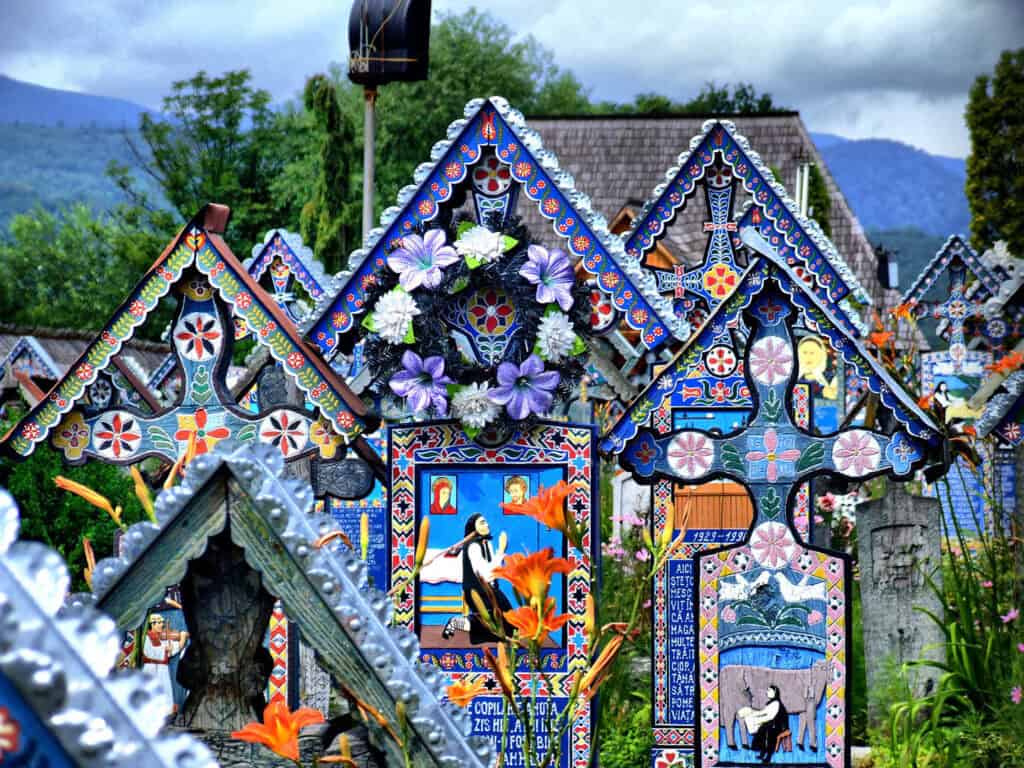 The Merry Cemetery in Săpânța, Romania.